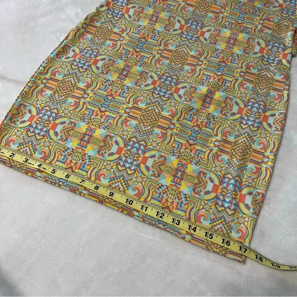 LulaRoe Womens Shirt Dress Small Geo Multi Fitted Boho Tribal Stretchy Summer - Picture 16 of 17